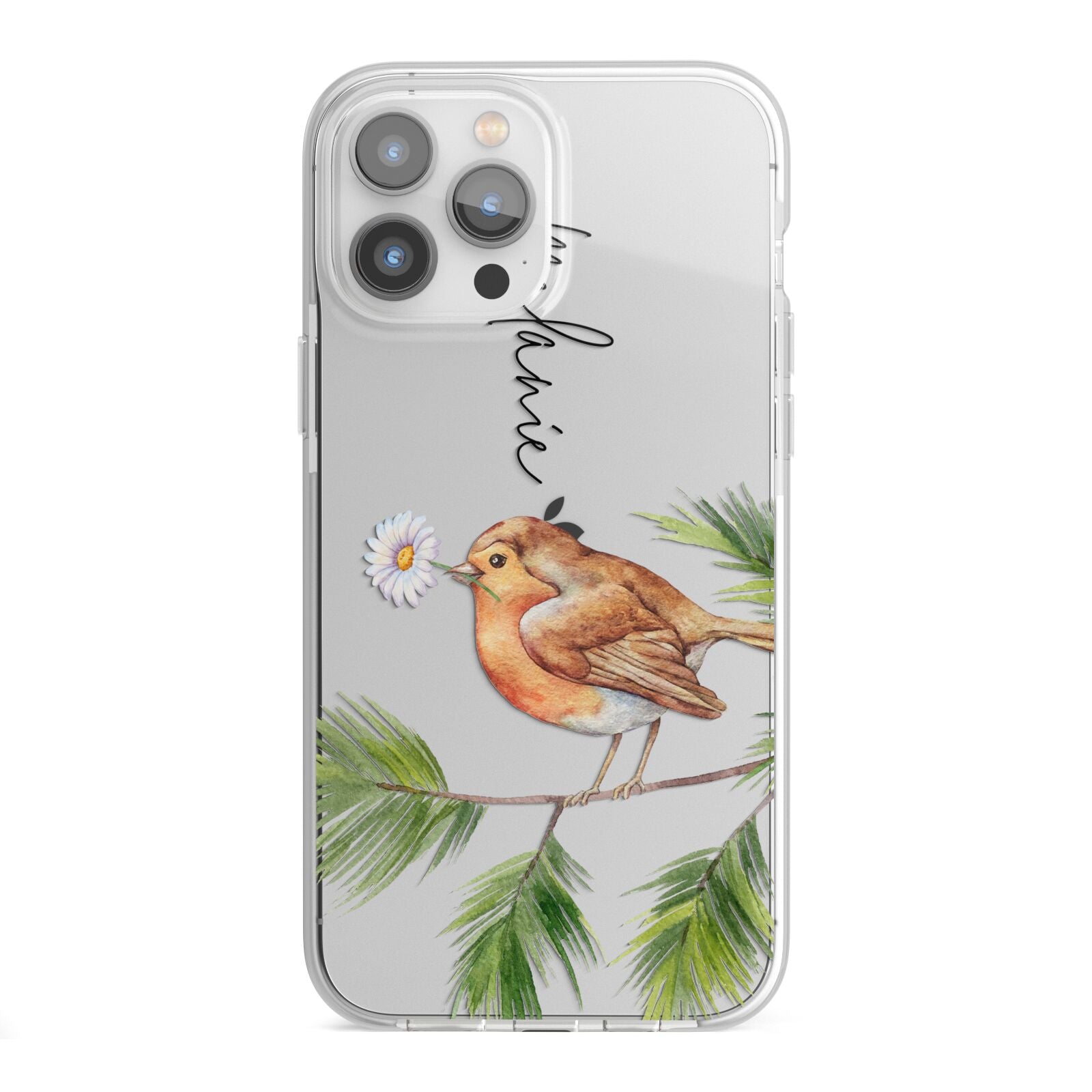 Personalised Robin iPhone 13 Pro Max TPU Impact Case with White Edges
