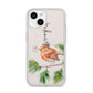 Personalised Robin iPhone 14 Clear Tough Case Starlight