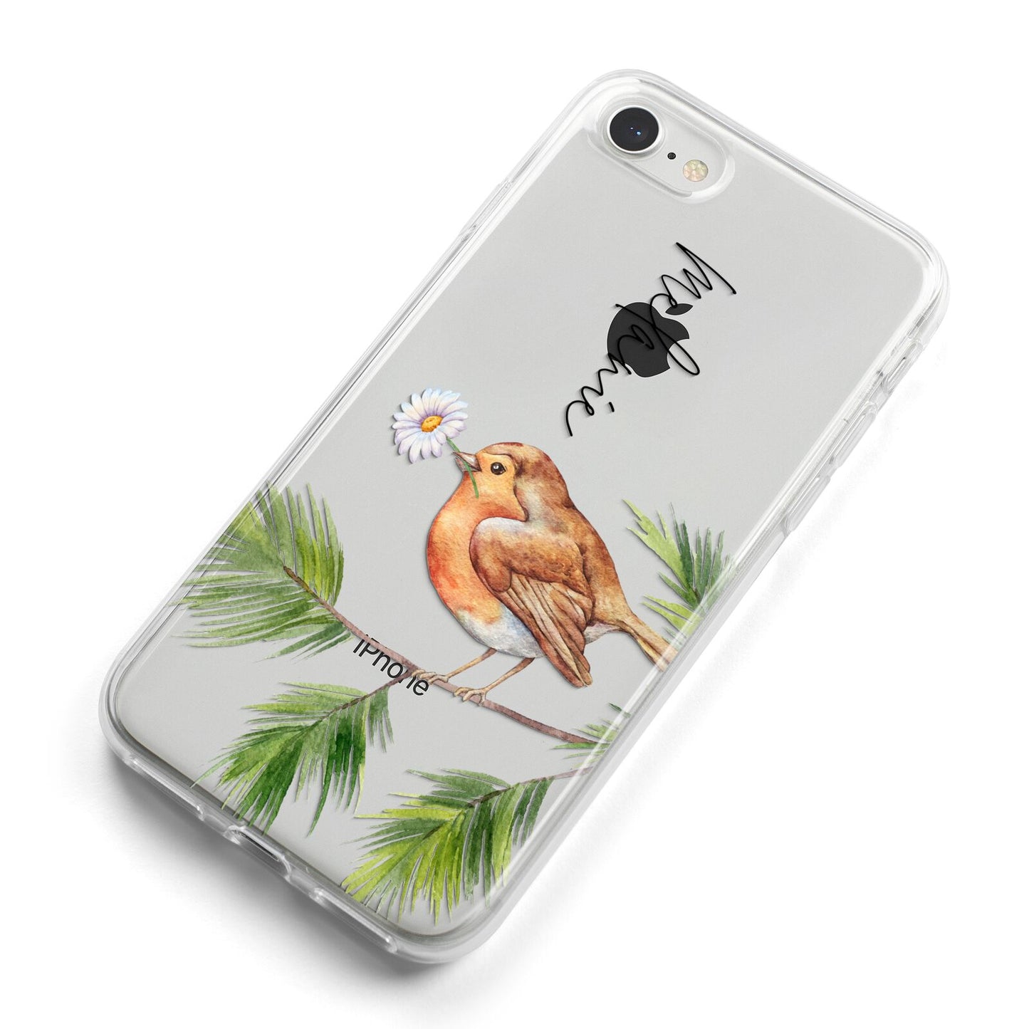 Personalised Robin iPhone 8 Bumper Case on Silver iPhone Alternative Image