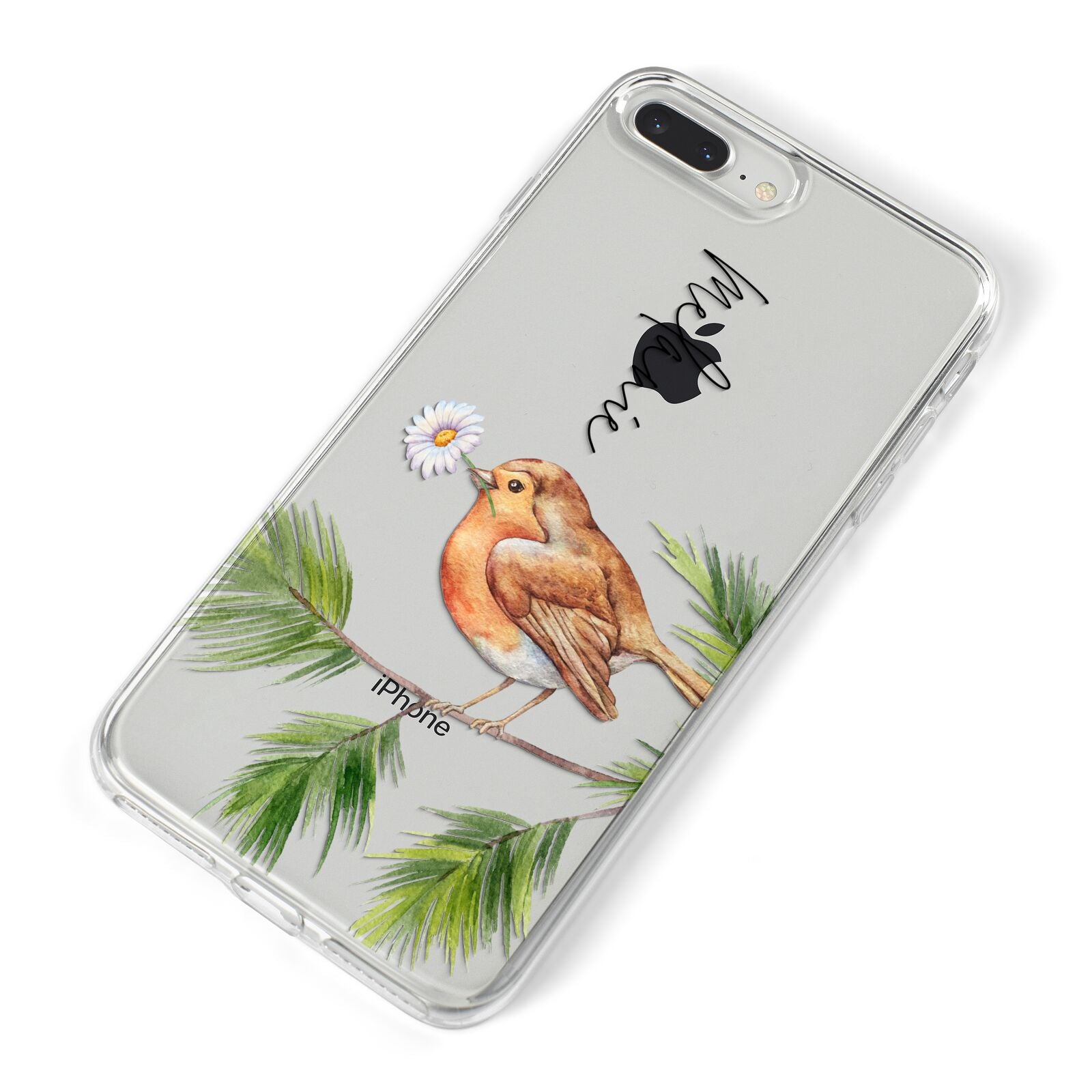 Personalised Robin iPhone 8 Plus Bumper Case on Silver iPhone Alternative Image