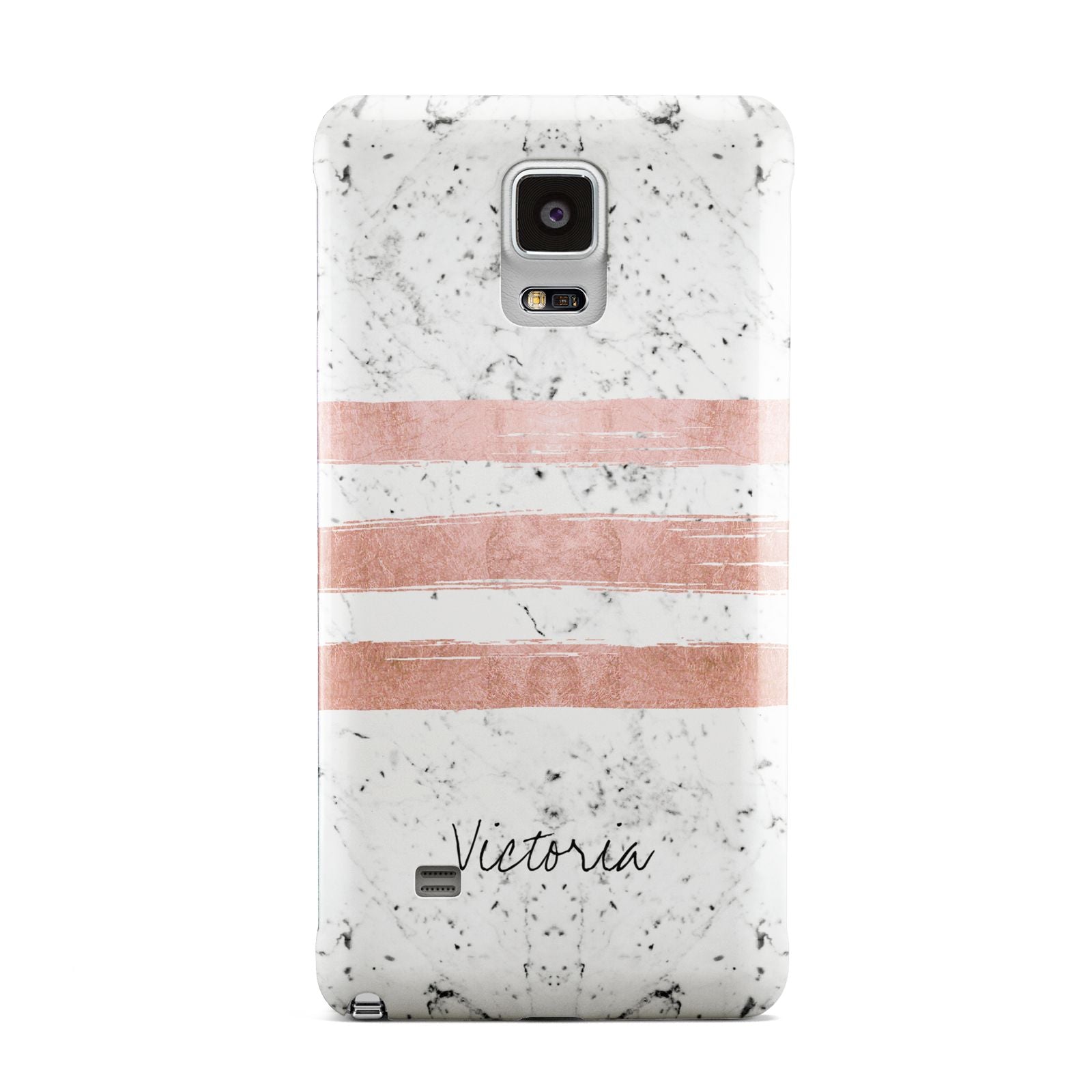 Personalised Rose Gold Brush Marble Initial Samsung Galaxy Note 4 Case