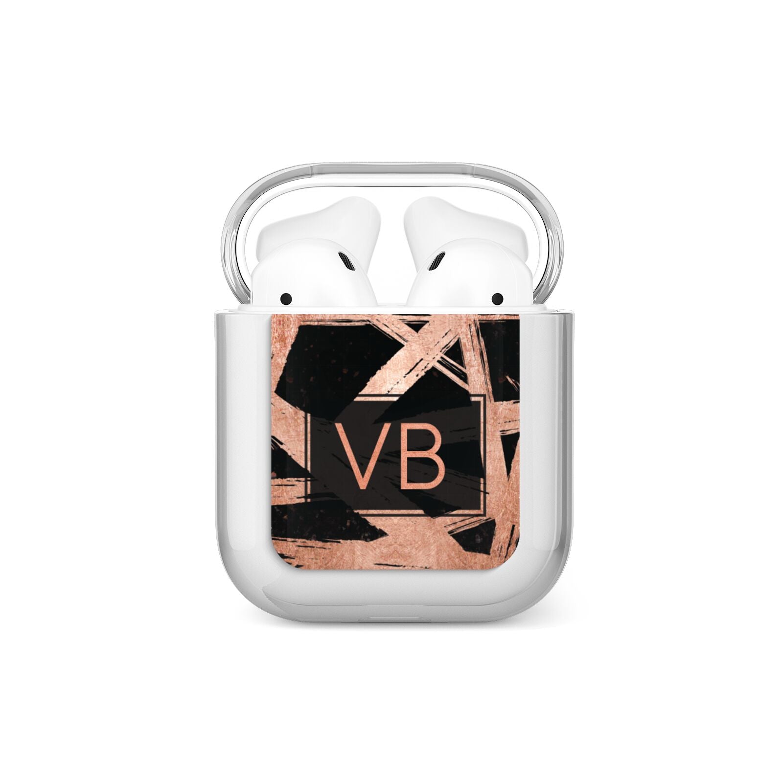 Personalised Rose Gold Effect AirPods Case