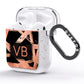 Personalised Rose Gold Effect AirPods Glitter Case Side Image