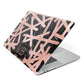 Personalised Rose Gold Effect Apple MacBook Case Side View