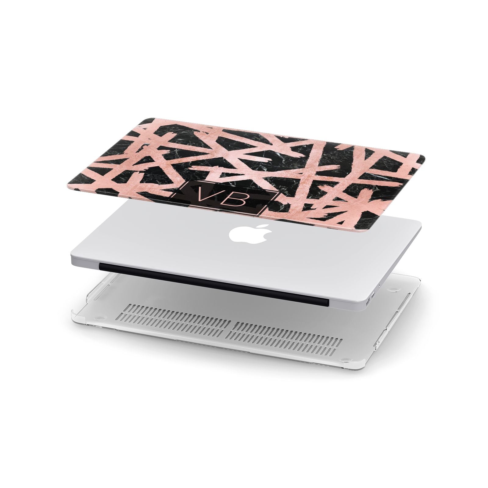 Personalised Rose Gold Effect Apple Macbook Case