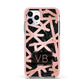 Personalised Rose Gold Effect Apple iPhone 11 Pro in Silver with Pink Impact Case