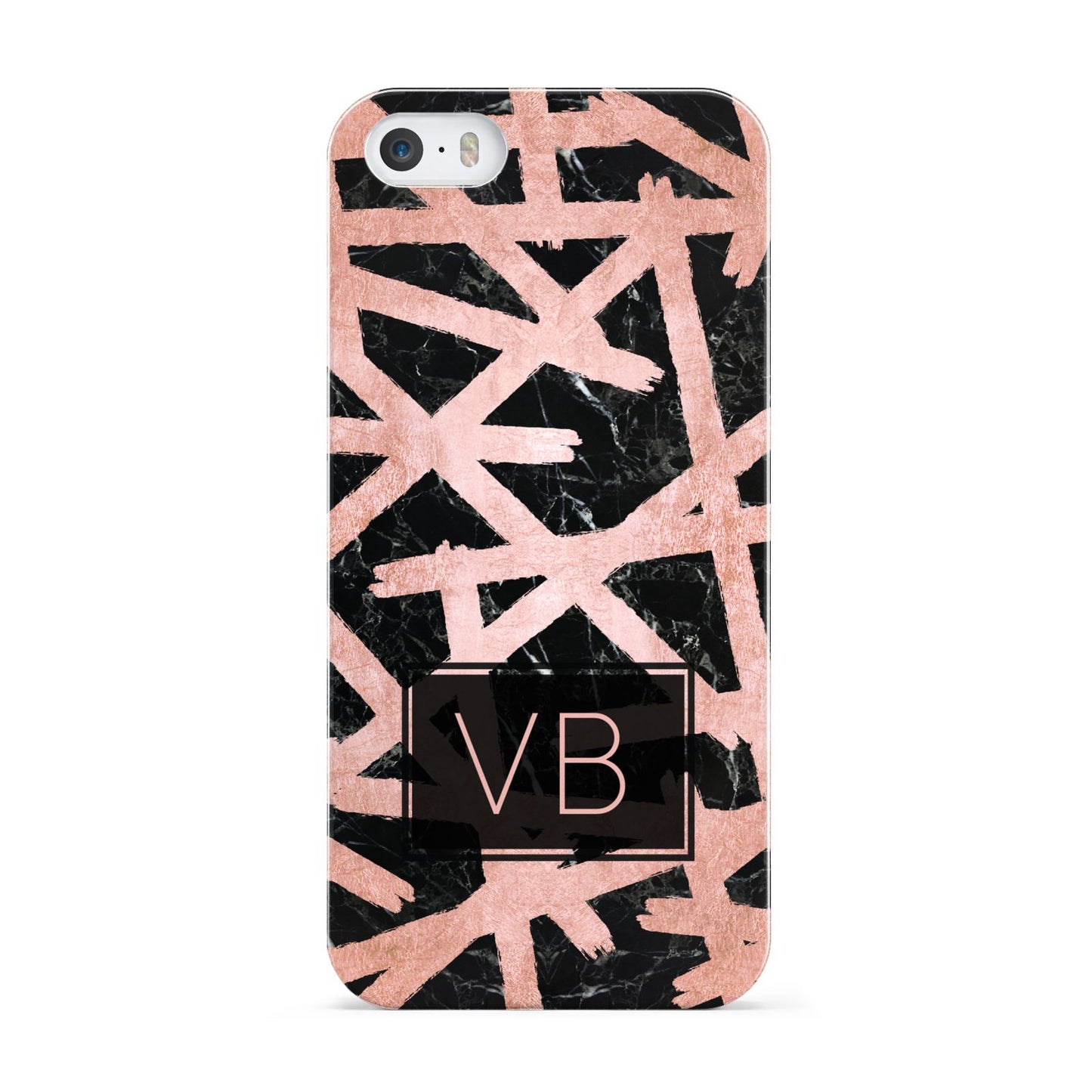 Personalised Rose Gold Effect Apple iPhone 5 Case