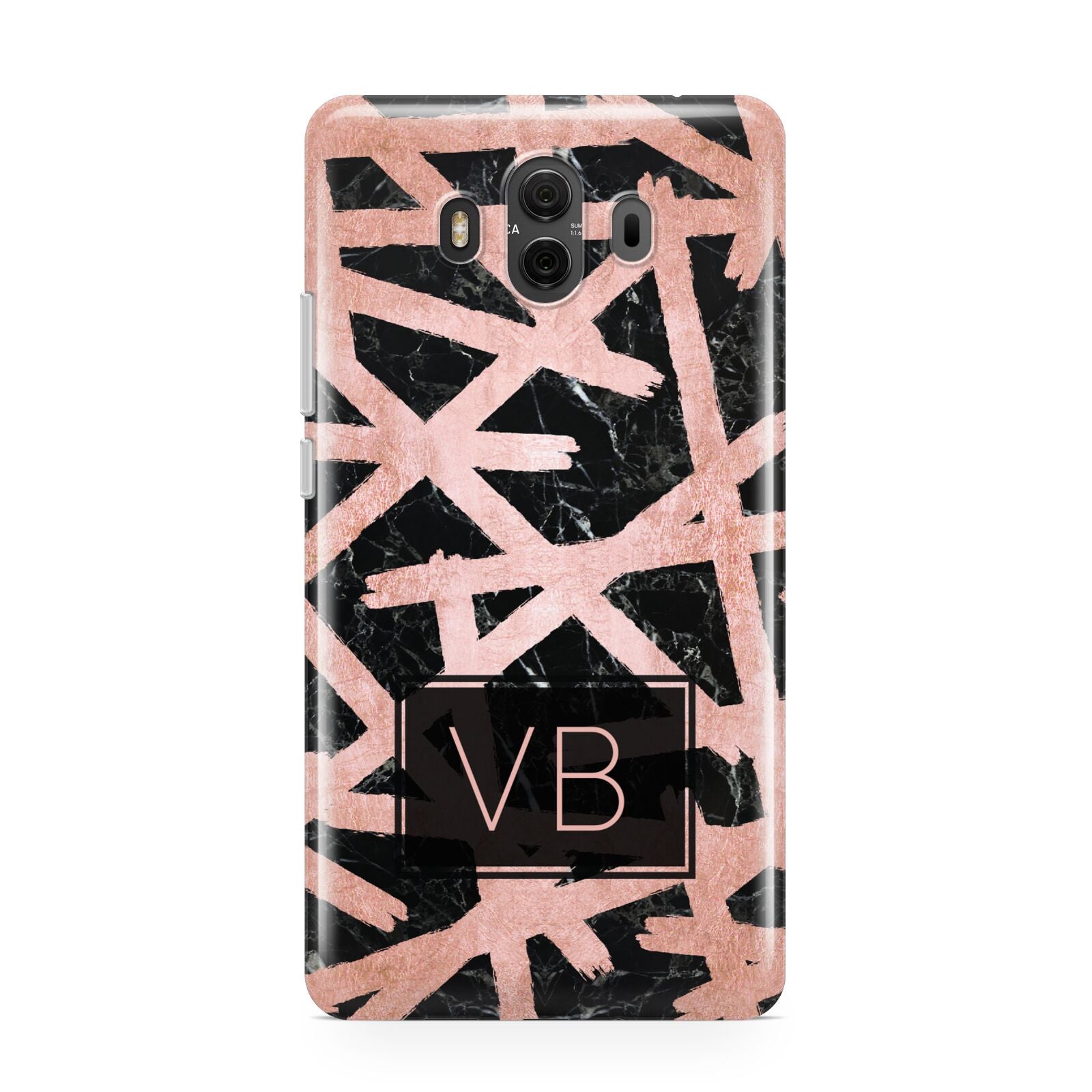 Personalised Rose Gold Effect Huawei Mate 10 Protective Phone Case