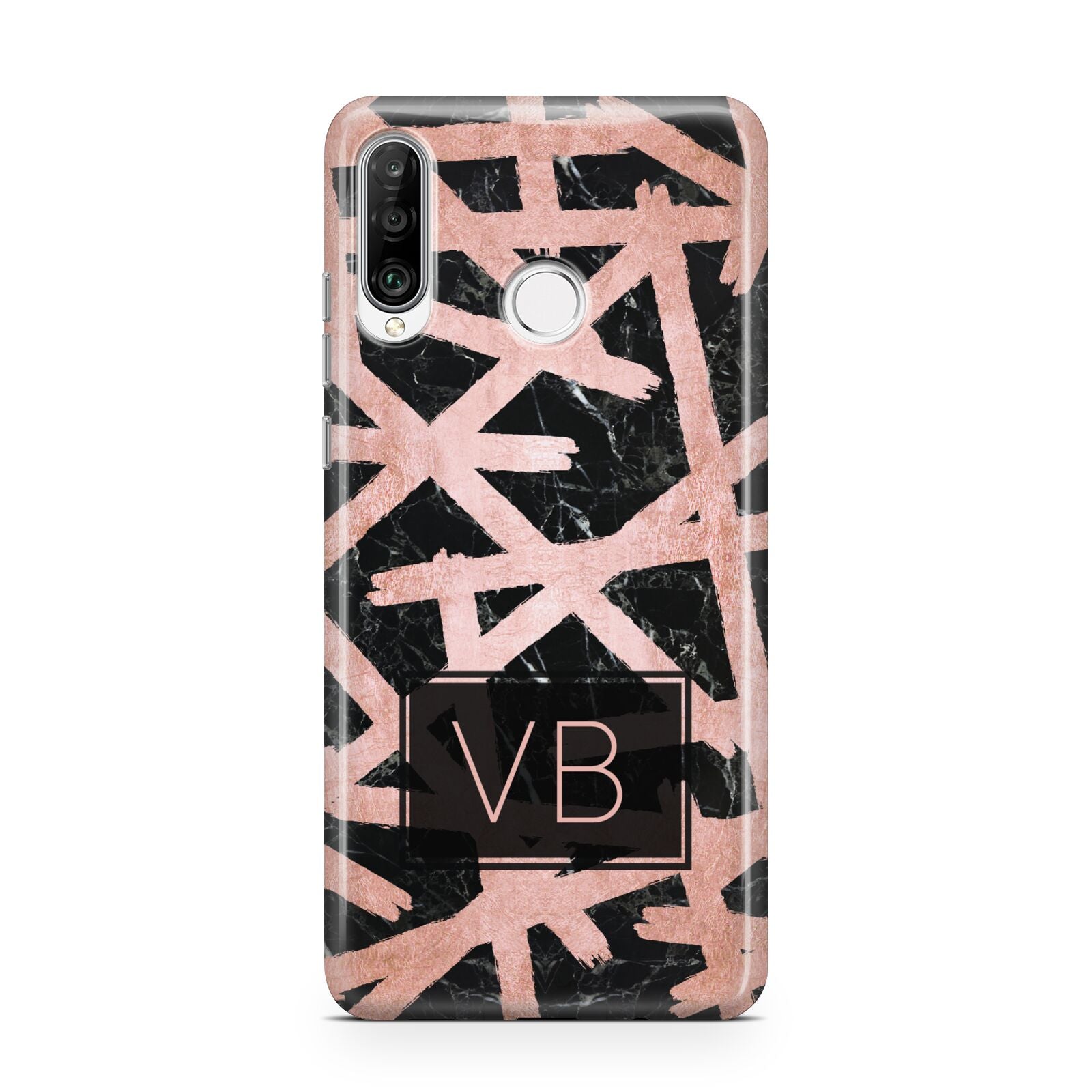 Personalised Rose Gold Effect Huawei P30 Lite Phone Case