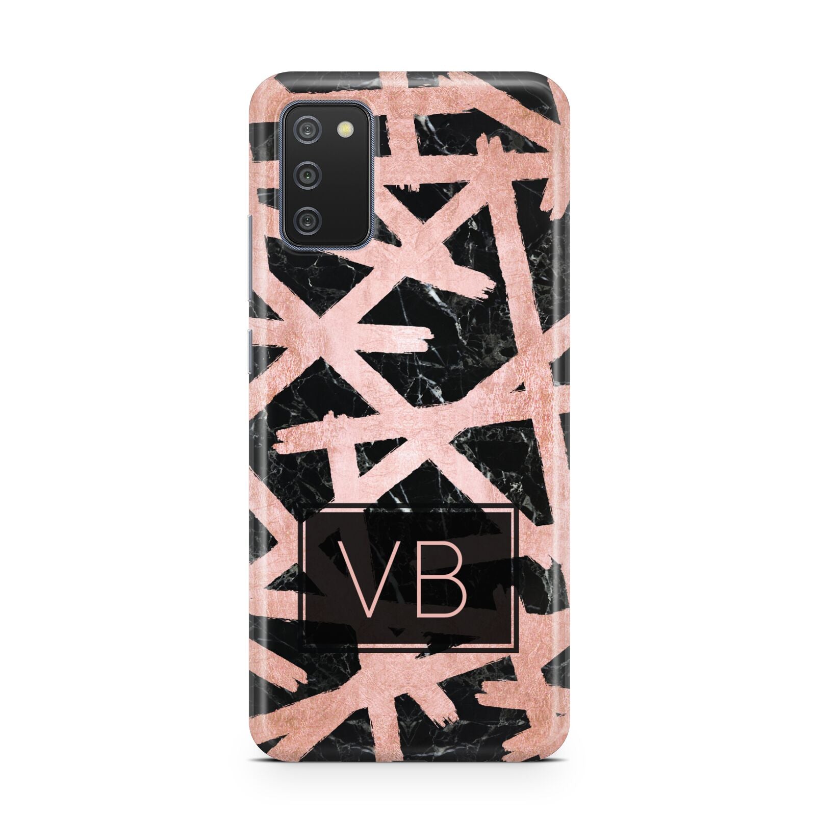 Personalised Rose Gold Effect Samsung A02s Case