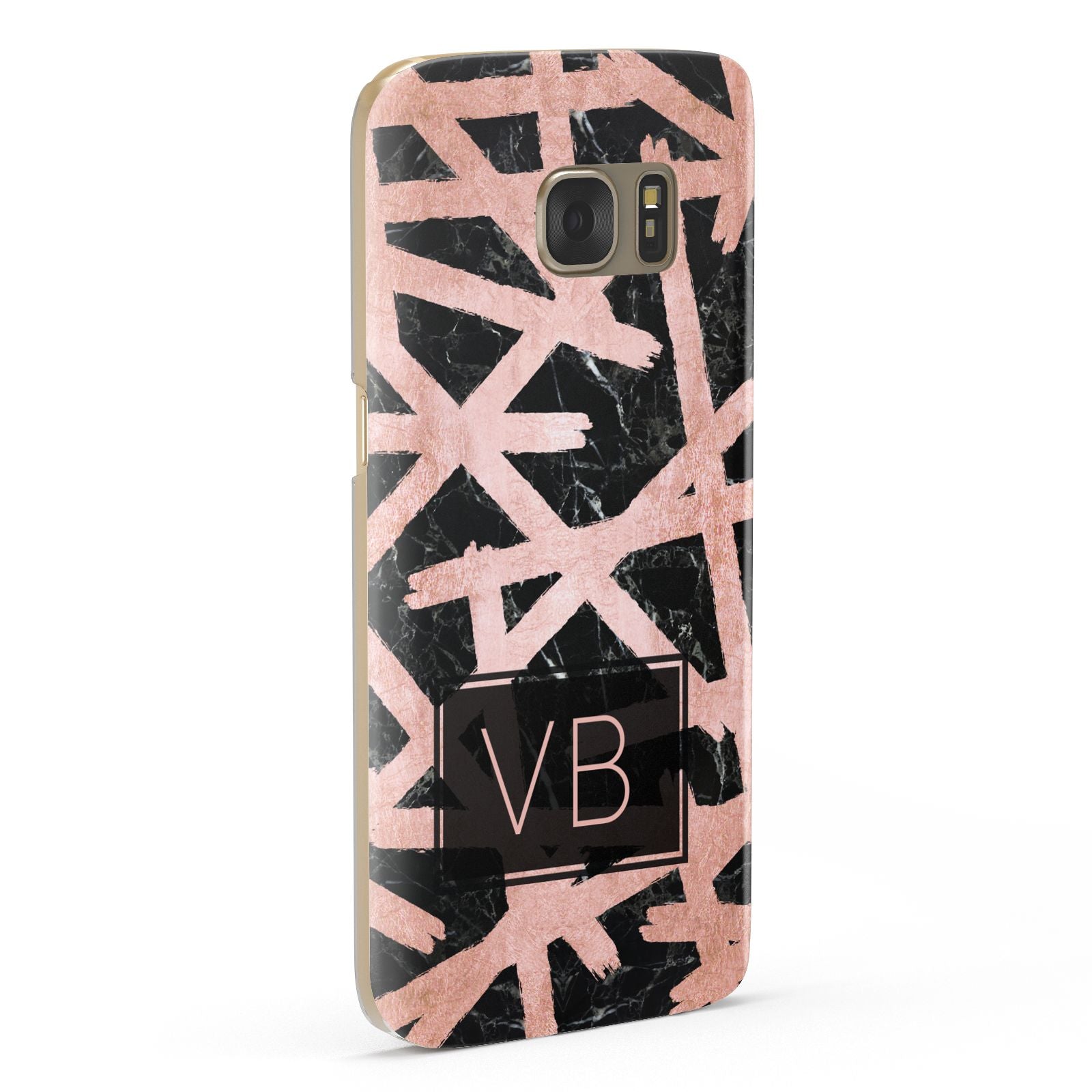 Personalised Rose Gold Effect Samsung Galaxy Case Fourty Five Degrees