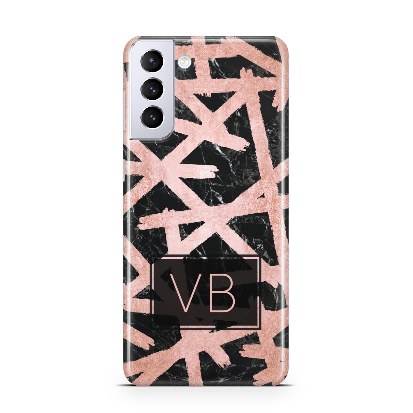 Personalised Rose Gold Effect Samsung S21 Plus Case