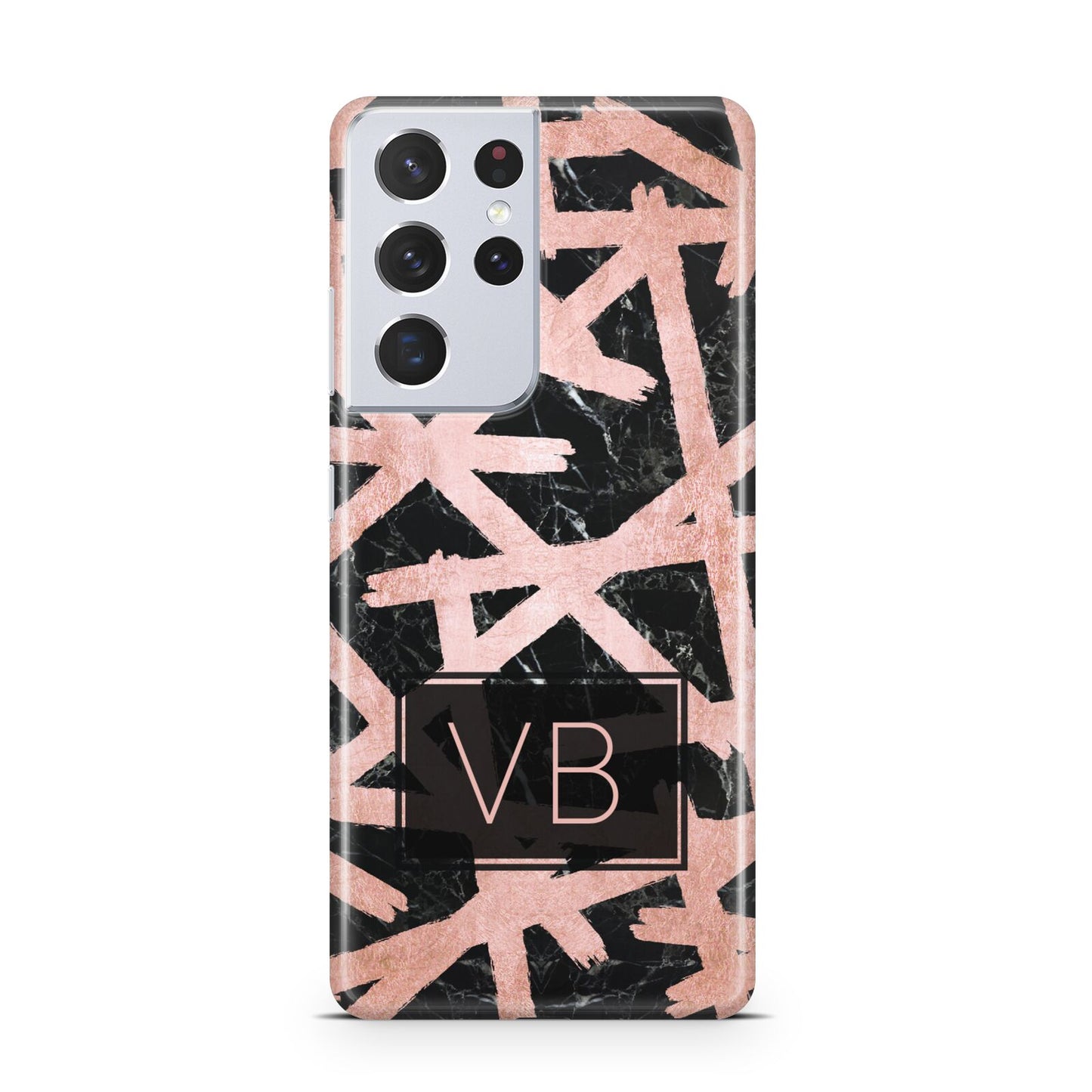 Personalised Rose Gold Effect Samsung S21 Ultra Case