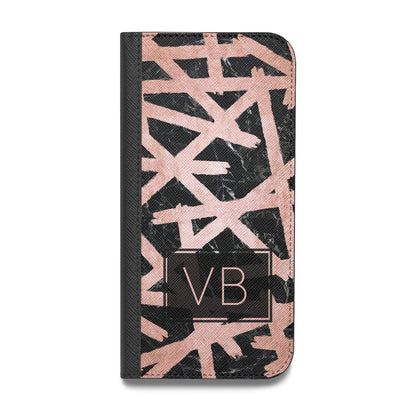 Personalised Rose Gold Effect Vegan Leather Flip Samsung Case
