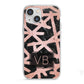 Personalised Rose Gold Effect iPhone 13 Mini TPU Impact Case with White Edges