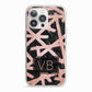 Personalised Rose Gold Effect iPhone 13 Pro TPU Impact Case with White Edges