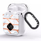 Personalised Rose Gold Faux Marble Initials AirPods Clear Case Side Image
