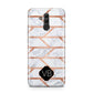 Personalised Rose Gold Faux Marble Initials Huawei Mate 20 Lite
