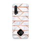 Personalised Rose Gold Faux Marble Initials Huawei Nova 6 Phone Case