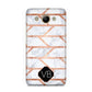 Personalised Rose Gold Faux Marble Initials Huawei Y3 2017