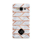 Personalised Rose Gold Faux Marble Initials Samsung Galaxy A5 Case