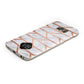 Personalised Rose Gold Faux Marble Initials Samsung Galaxy Case Bottom Cutout