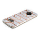 Personalised Rose Gold Faux Marble Initials Samsung Galaxy Case Top Cutout