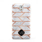 Personalised Rose Gold Faux Marble Initials Samsung Galaxy Note 3 Case