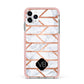 Personalised Rose Gold Faux Marble Initials iPhone 11 Pro Max Impact Pink Edge Case