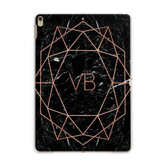 Personalised Rose Gold Geometric Initials Apple iPad Gold Case
