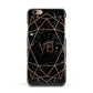 Personalised Rose Gold Geometric Initials Apple iPhone 6 3D Snap Case