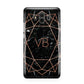 Personalised Rose Gold Geometric Initials Huawei Mate 10 Protective Phone Case
