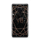 Personalised Rose Gold Geometric Initials Huawei Mate 20 Phone Case