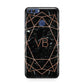 Personalised Rose Gold Geometric Initials Huawei P Smart Case