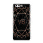 Personalised Rose Gold Geometric Initials Huawei P10 Phone Case