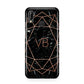 Personalised Rose Gold Geometric Initials Huawei P20 Lite Phone Case