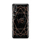 Personalised Rose Gold Geometric Initials Huawei P20 Phone Case