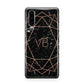 Personalised Rose Gold Geometric Initials Huawei P30 Phone Case