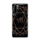 Personalised Rose Gold Geometric Initials Huawei P30 Pro Phone Case