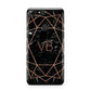 Personalised Rose Gold Geometric Initials Huawei Y7 2018