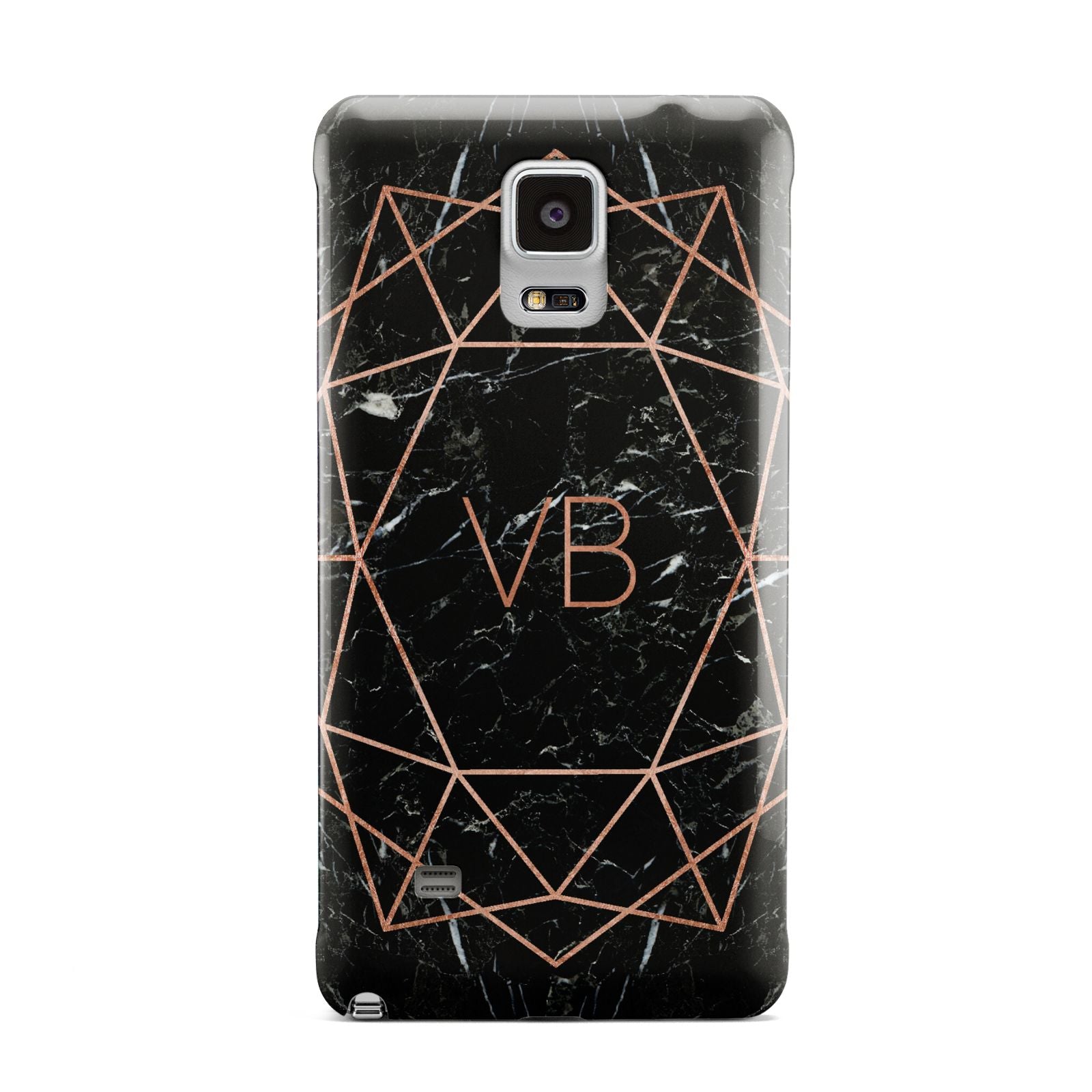 Personalised Rose Gold Geometric Initials Samsung Galaxy Note 4 Case