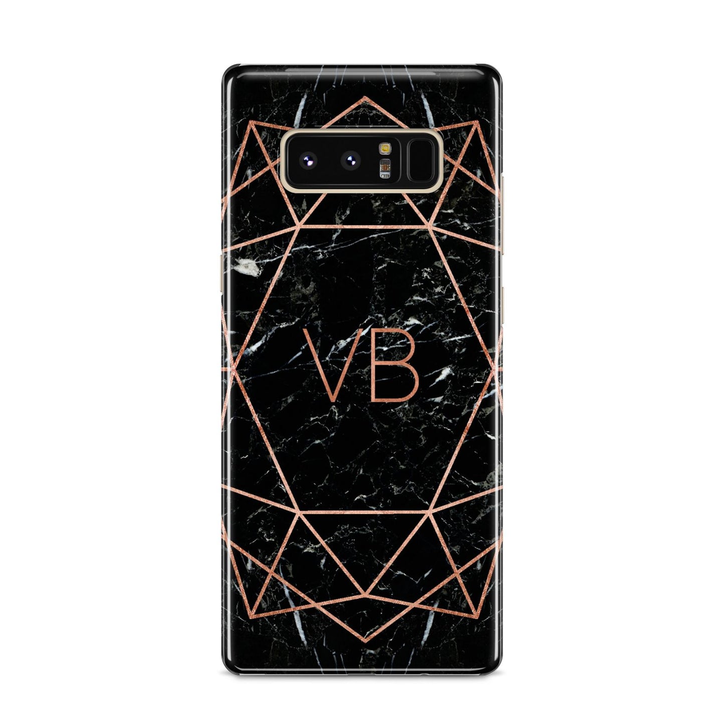 Personalised Rose Gold Geometric Initials Samsung Galaxy S8 Case