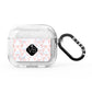 Personalised Rose Gold Grey Marble Hexagon AirPods Glitter Case 3rd Gen