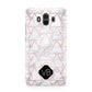 Personalised Rose Gold Grey Marble Hexagon Huawei Mate 10 Protective Phone Case