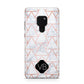 Personalised Rose Gold Grey Marble Hexagon Huawei Mate 20 Phone Case