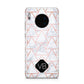 Personalised Rose Gold Grey Marble Hexagon Huawei Mate 30