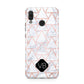 Personalised Rose Gold Grey Marble Hexagon Huawei Nova 3 Phone Case