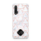 Personalised Rose Gold Grey Marble Hexagon Huawei Nova 6 Phone Case