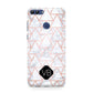 Personalised Rose Gold Grey Marble Hexagon Huawei P Smart Case