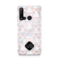 Personalised Rose Gold Grey Marble Hexagon Huawei P20 Lite 5G Phone Case
